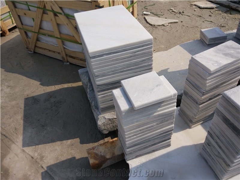 Cloud Grey Marble French Pattern,White Grey Marble Slabs & Tiles