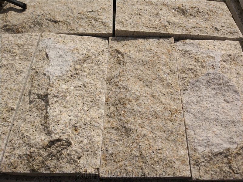 G350 Yellow Granite Mushroom Stone,Wall Cladding,Split Face Stone