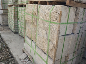 Yellow Granite Wall Stone,Wall Block,Retaining Stone,Housing Block