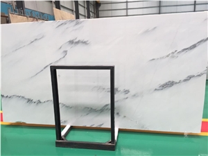 Blue Sky White Jade Marble Slab Polished ,Elegant White Marble Slab for Wall Floor, White Jade Marble Wall Covering