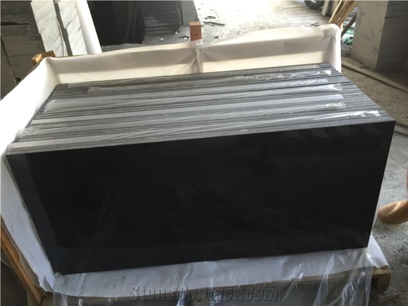 Fuding Black G684/ Black Pearl/Ice Black/ Polished Black Stone Slabs ...