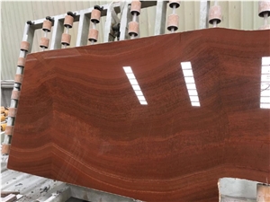 Polished Chinese Red Serpeggiante Marble Slabs, Wooden Red Marble Tiles, Wood Grain Red Marble ,Brown Wood / Red Wood Marble