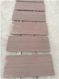 Natural Red Wooden Sandstone Slabs & Tiles, China Red Sandstone