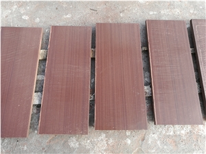 Quarry Owner Of Red Wooden Sandstone, China Sandstone Slabs & Tiles