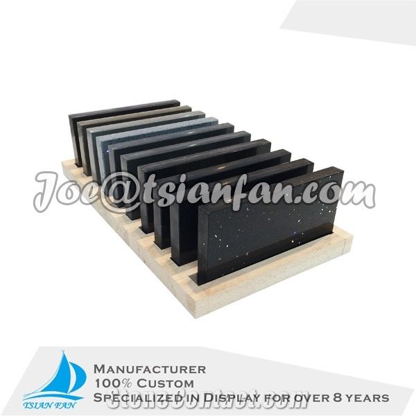 Custom Wooden Display Rack for Various Types Of Stone