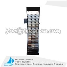 High-Capacity Quartz Stone Display Rack with a Leaflet Holder