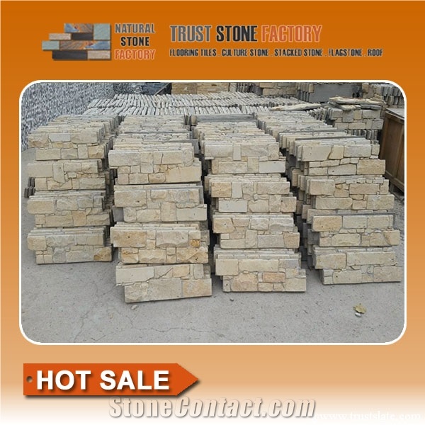 Beige Stacked Stone Panels,Quartzite Stacked Stone Tile,Natural Stacked Stone from China