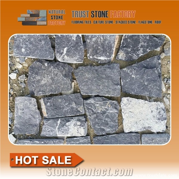 Black Stacked Stone Fireplace,Quartzite Stacked Stone Veneer,Stacked Stone Veneer Wall from China