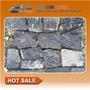 Black Stacked Stone Fireplace,Quartzite Stacked Stone Veneer,Stacked Stone Veneer Wall from China