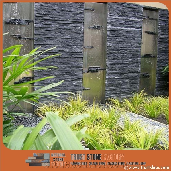 Blue Slate Stacked Stone,Cultured Stone,Wall Covering Panel Veneer,Fireplace Ledge Stone