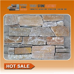 Brown Quartzite Ledge Stone Panel Veneer