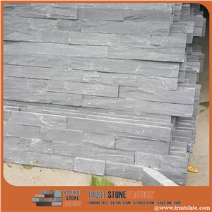 Culture Stone,Gray Slate Ledge Stone Corner,Wall Covering,Stacked Stone,Fireplace Decorative