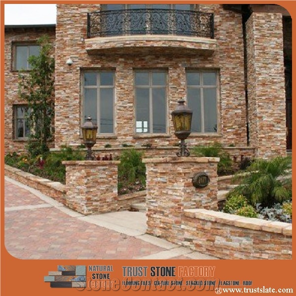 Desert Quartzite Ledgestone Veneer Panels from China