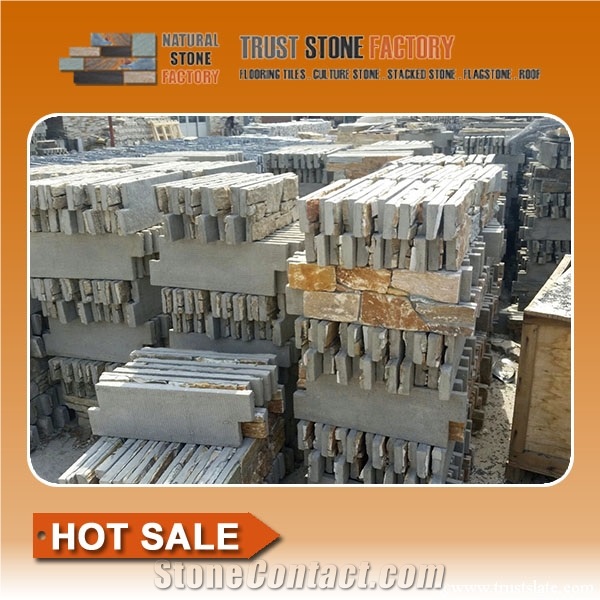 Dry Stone Wall Construction,Multicolor Decoration Stone Wall,Quartzite Slate Stone Wall Tile