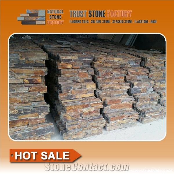 Exteria Stacked Stone Veneer Wall,Stacked Stone Panels Fireplace,Multicolor Quartzite Stacked Stone Tile