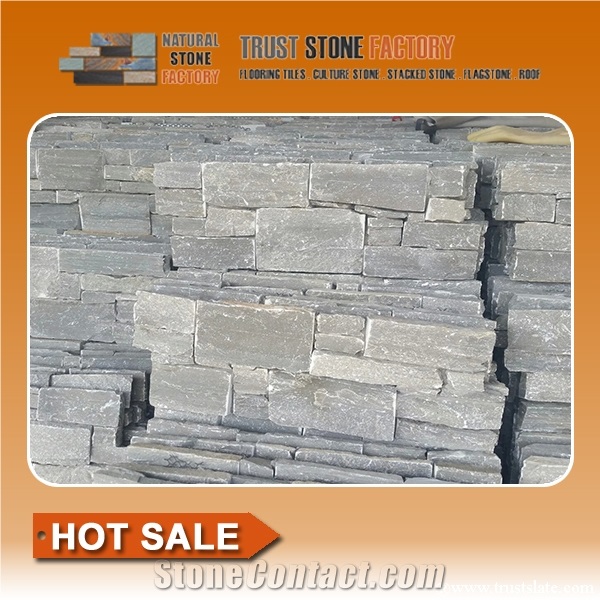 Grey Quartzite Cultured Stone,Stone Veneer Panels,Ledge Stone Wall Panels,Fireplace Stone Panel