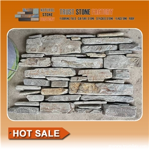 Grey Quartzite Ledgestone Panel Stone Cladding