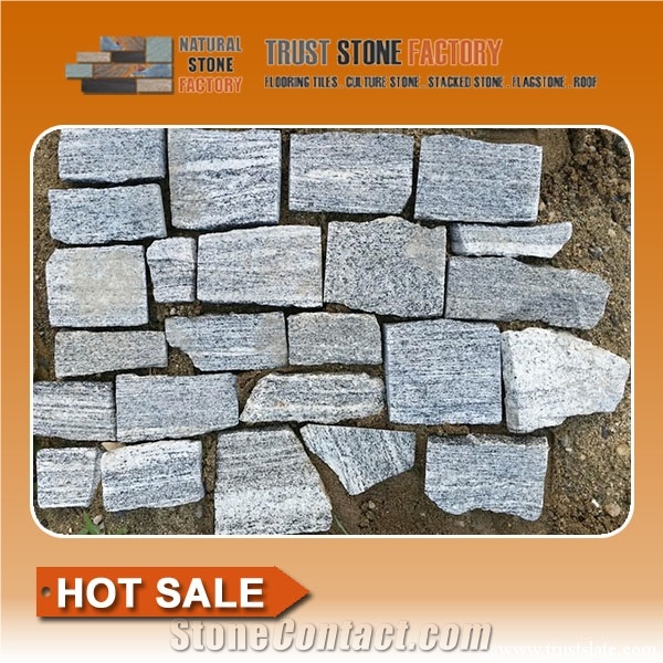 Grey Stacked Stone Fireplace,Quartzite Stacked Stone Veneer,Stacked Stone Veneer from China