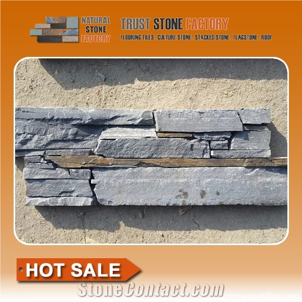 Grey Yellow Quartzite Wall Cladding Ledgestone,Stacked Stone,Cultured Stone Cladding Price
