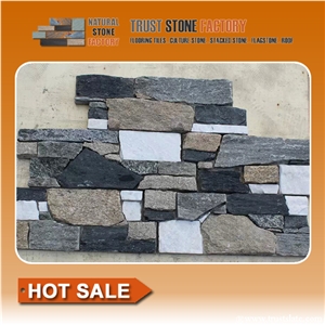 Multicolor Quartzite Ledge Stone Veneer