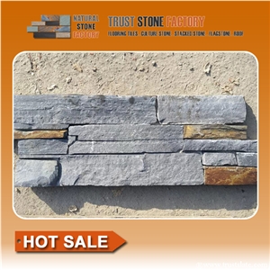 On Sale Cheap,Gray Quartzite Cultured Stone,Fireplace Stone Panel,Waterfall Wall Cladding