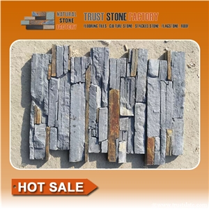 Rust Grey Quartzite Panels Decor,Cultured Stones Ledges Stone Veneer for Fireplace Wall Decoration,On Sale China