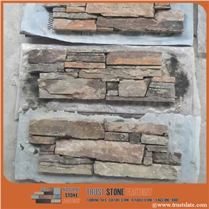 Rust Quartzite Cultured Stone,Ledge Stone,Veneer, Panel, Stack Stone, Decorative, Wall Cladding