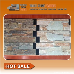 Rusty Copper White Slate Panel Veneer Wall Cladding