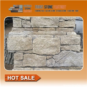 Yellow Stacked Stone Fireplace,Exteria Stacked Stone Veneer,Real Stacked Stone