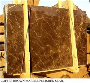 Coffee Brown Marble Polished Slabs & Tiles, Pakistan Brown Marble Tiles and Slabs