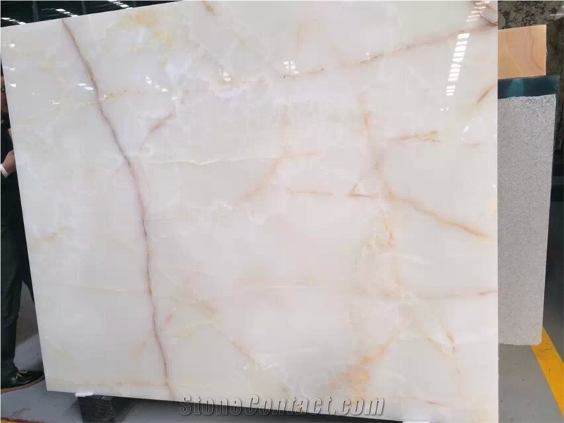 Snow White Onyx Stone Flooring Onyx Slabs From China Stonecontact Com