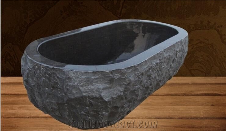 Black Granite Bathtub Carving Stone from China