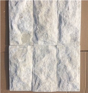 Creamy White Quartzite Mushroom Stone Natural Stone Wall Panel