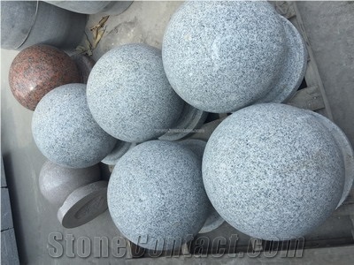 G603 Granite Ball, Grey Granite Parking Stone