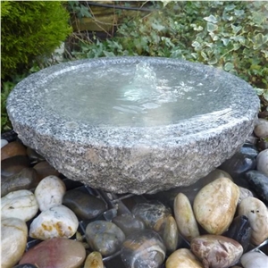 Granite Babbling Bowl Grey Water Feature Kit
