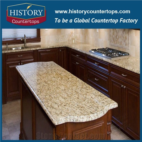 Brazil Gold Granite Kitchen Tops Solid, How To Join Solid Surface Countertops