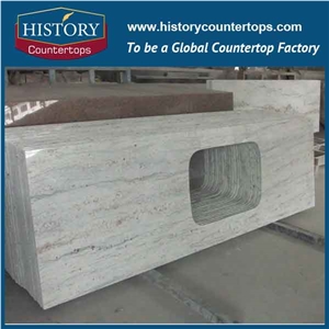 Brazil Thunder White Granite,High Polished Building Material for Custom Vanity Top,Bathroom Countertops,Solid Surface White Granite Countertops