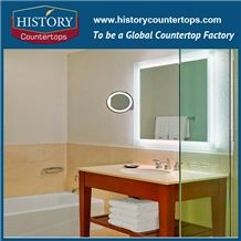 China Factory Beige Color Kamari Artificial Quartz Engineered Stone Bathroom Countertops,Solid Surface Vanity Top,Custom for Hospitality & Multi-Family Projects