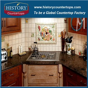 Chinese Supplier High Polished Surface Finish Best Quelity and Low Price Labrador Antico Brown Granite Kitchen Countertop, Custom Island Tops for Sales