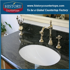Double Sinks Bathroom Tops for Granite, Bathroom Solid Surface Vanity Tops for Sales, Custom Bathroom Tops for Hospitality Projects