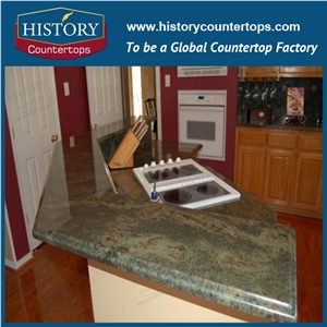 Engineered Kitchen Tops for Granite Tops, Polished Surface Countertops with Custom Edging for Sales, Custom Tops for Hospitality Projects