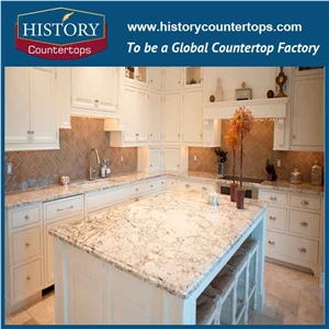 Hot Sales White Granite, Polshed Natural Stone,Solid Surface Building Material for Kitchen Countertop,Kitchen Worktop,Bench Top, Kitchen Bar Tops