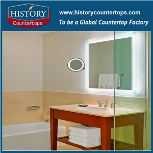 Kamari Beige Quartz Bath Tops,Beige Color Artificial Stone Bathroom Tops,Bathroom Countertops,Solid Surface Bathroom Vanity Countertops,Bath Tops