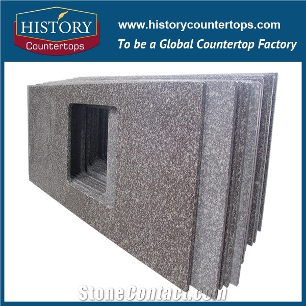 Popular Color and Style China G664 Red Bainbrook Brown Granite for Polishing Bathroom Vanity Tops for Sales