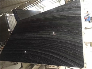 Black Antique Wooden Marble Slabs & Tiles Factory, China Black Marble