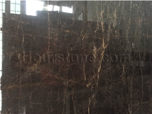 Chinese Polished Brown Marble Slabs & Tiles, Dior Gold Marble Wall Covering Tiles, Dior Brown Marble Floor Covering Tiles