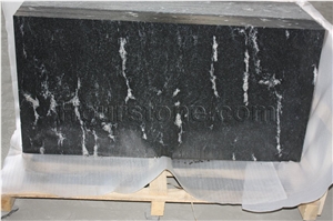 Flamed China Snow Grey, Via Lactea, Jet Mist, River Black Granite Slabs, Cut to Size, Chinese Natural Landscaping Stone, White Vein, Wall Cading, Interior & Exterior Decoration