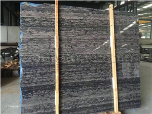 Galacrtic Wood Tiles and Slabs,Fossil Blue Polished Marble for Floor, Wall Covering Countertop.