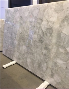 Semi Precious Stone White Crystal Stone Slabs