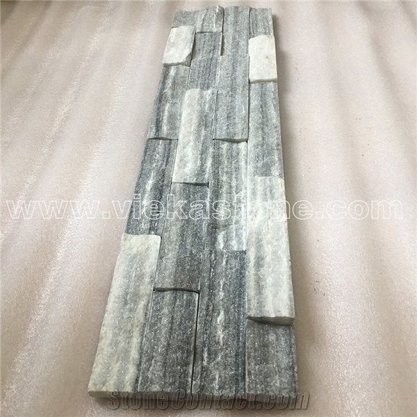 China Cloud Grey Quartzite Fireplace Stacked Stone Veneer Feature Wall Cladding Panel Ledge Stone Rock Split Face Mosaic Tile Landscaping Building Interior & Exterior Decor Natural Culture Stone 60x15